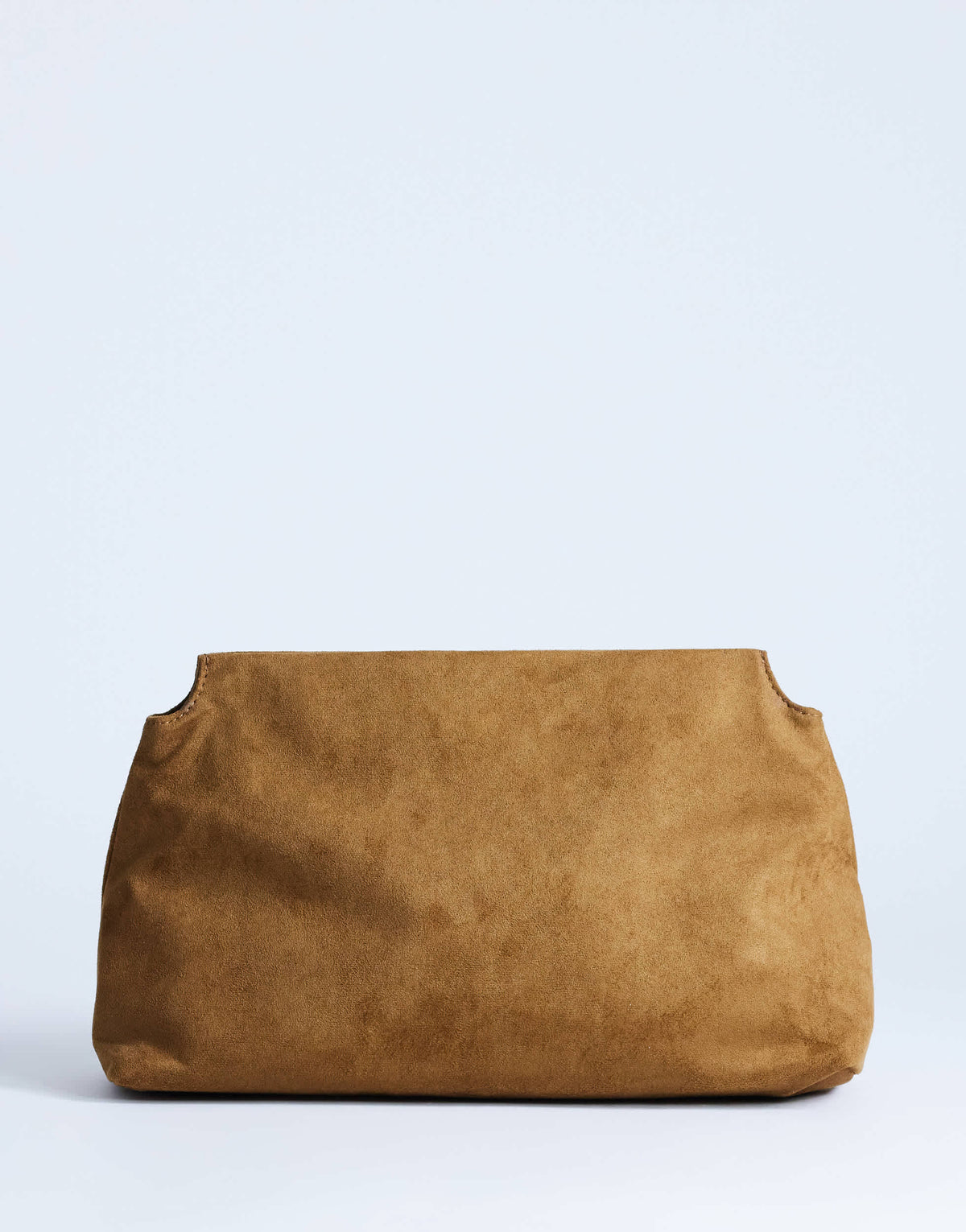 Topshop Gideon studded clutch bag in tan
