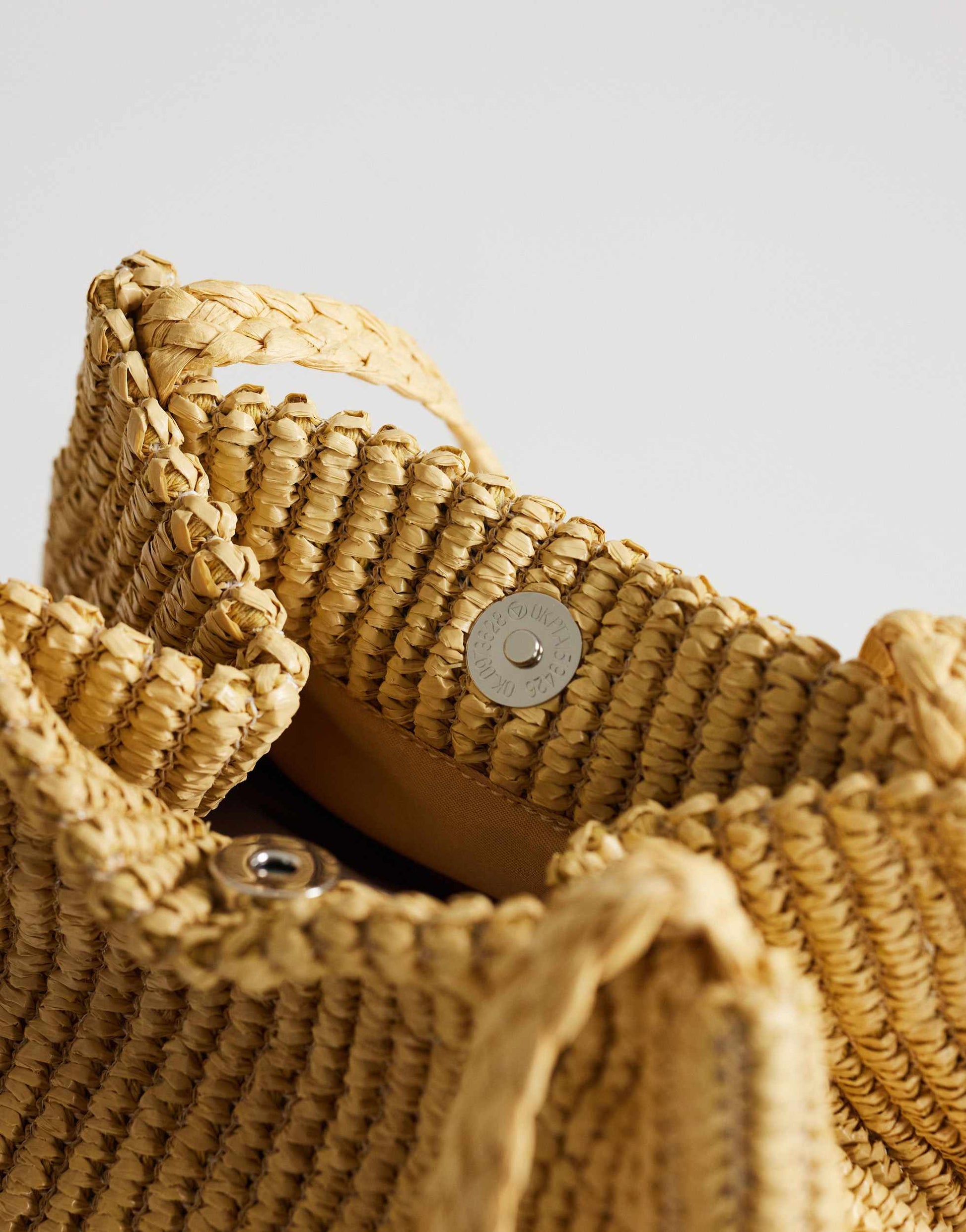 Topshop Singer weave shoulder bag in natural