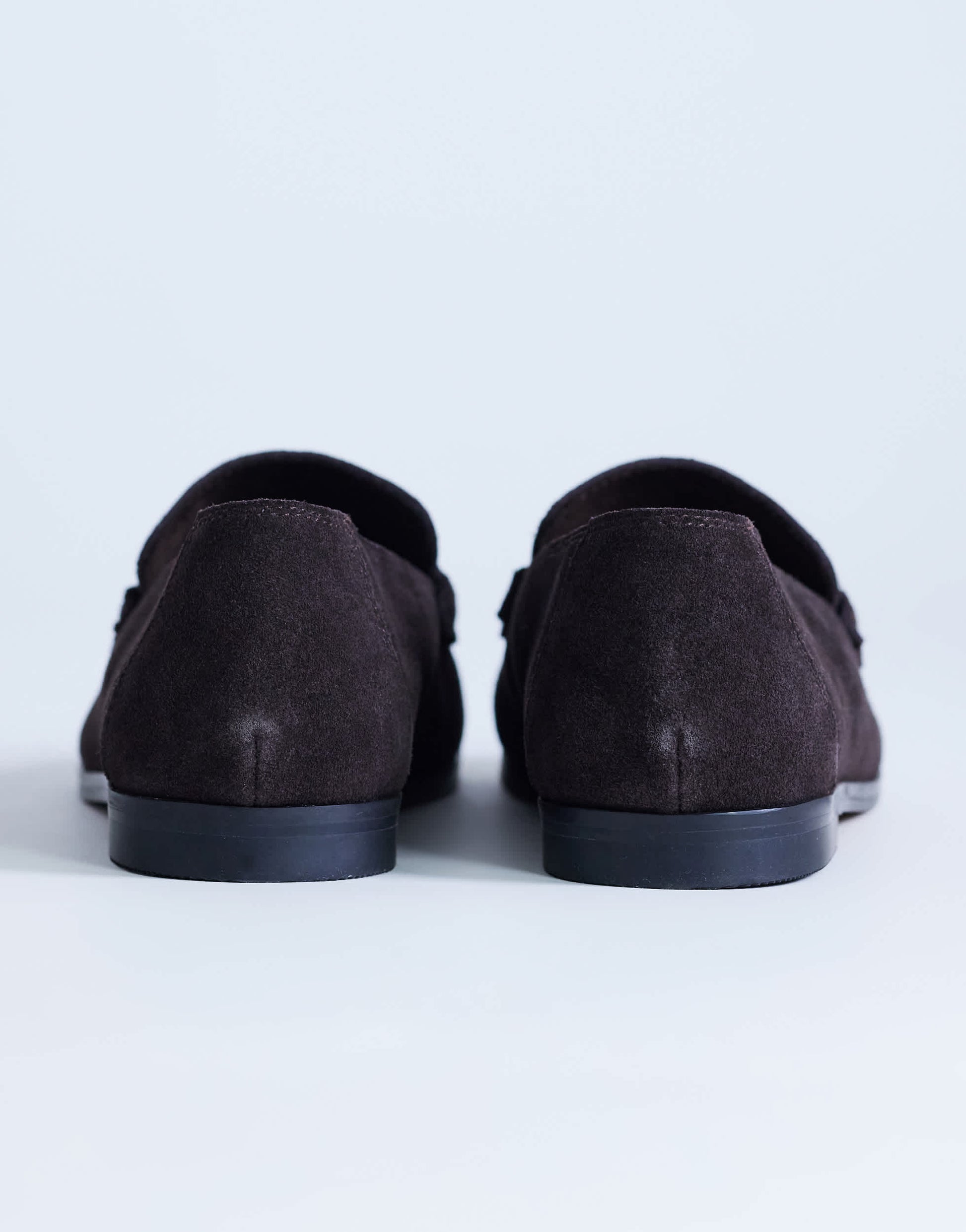 Topshop Charlie real leather flat loafer in chocolate suede