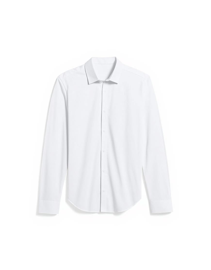 Topman slim fit long sleeve formal stretch shirt in white