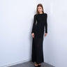 Topshop ruched front drop waist maxi dress in black