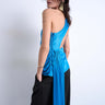 Topshop One-Shoulder-Top mit drapiertem Rückenausschnitt in Blau