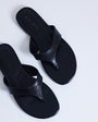 Topshop Sisi toe thong flat sandal in black
