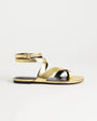 Topshop Erika flat sandal in gold