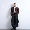 Topshop denim seamed barrel maxi skirt in black