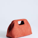 Topshop Gordan clutch with handle in burnt orange