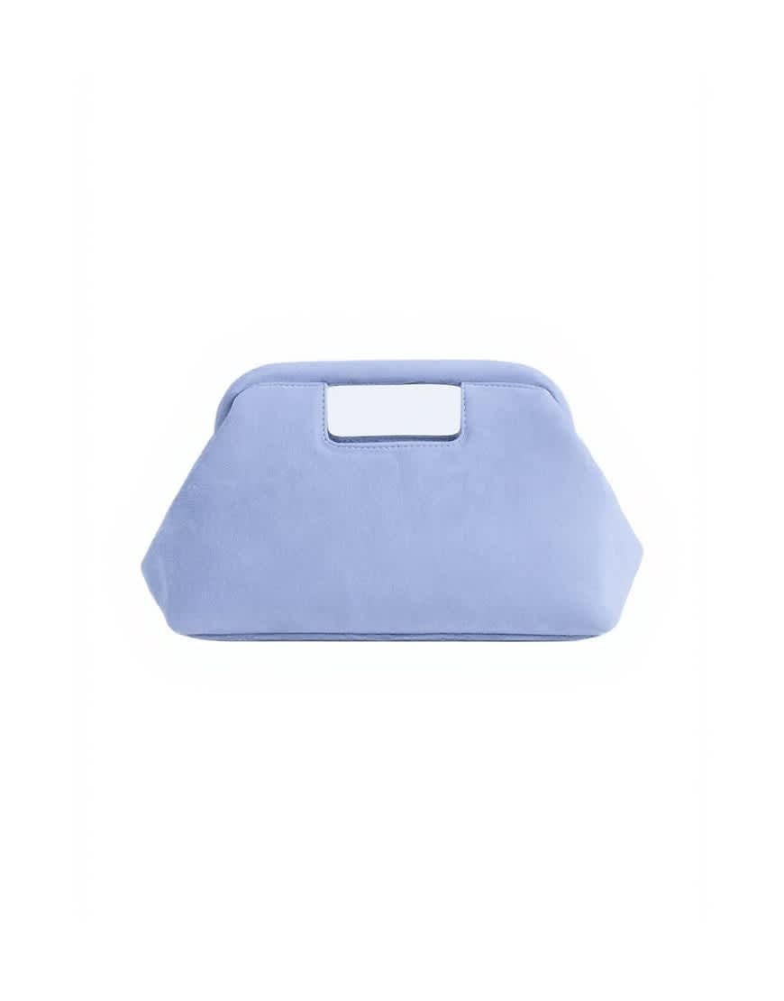 Topshop Gordan clutch with handle in blue