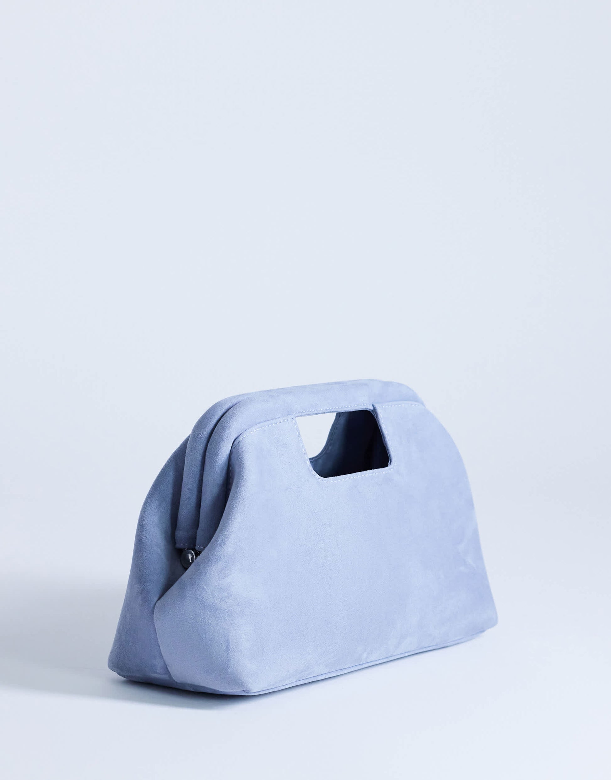 Topshop Gordan clutch with handle in blue