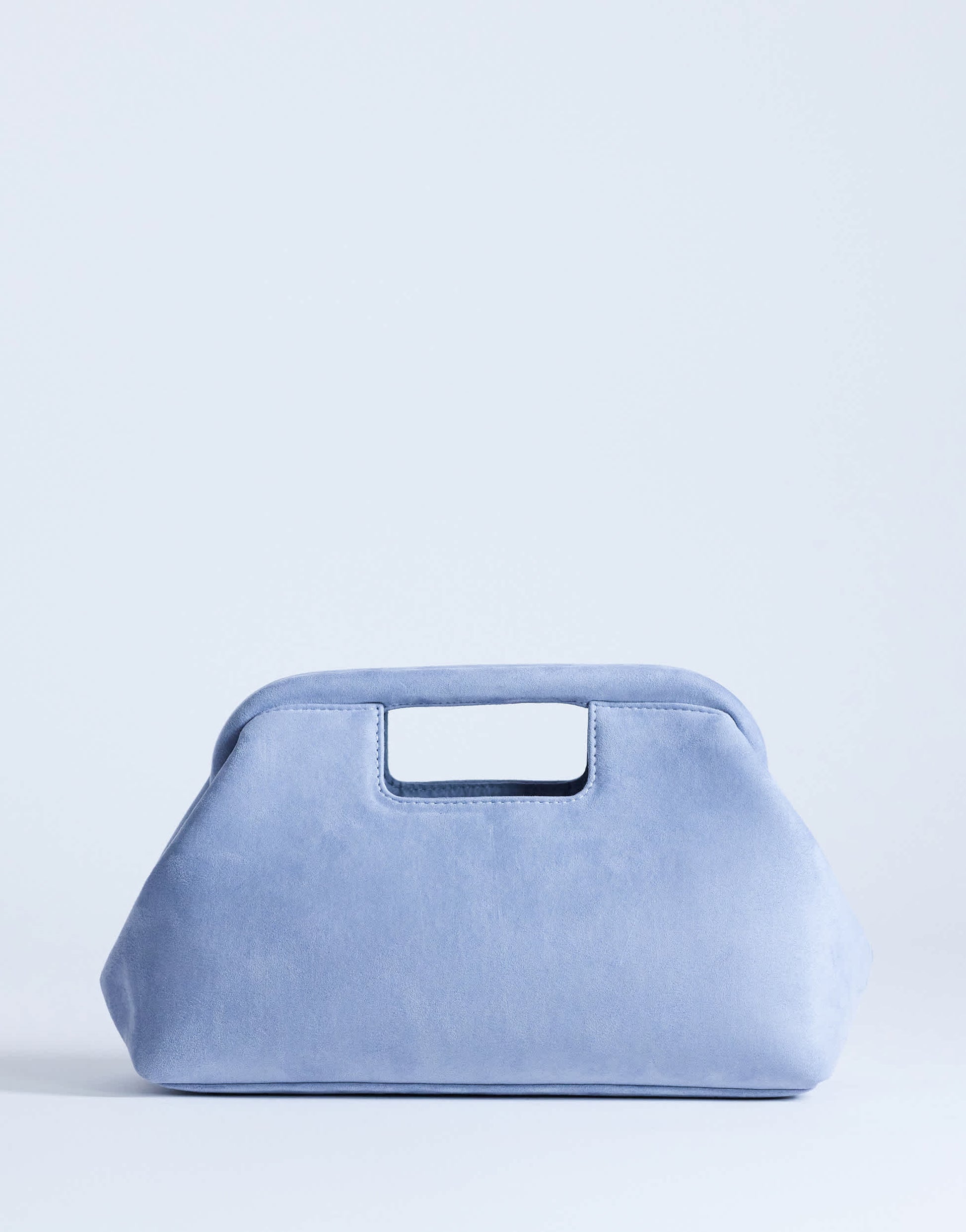 Topshop Gordan clutch with handle in blue