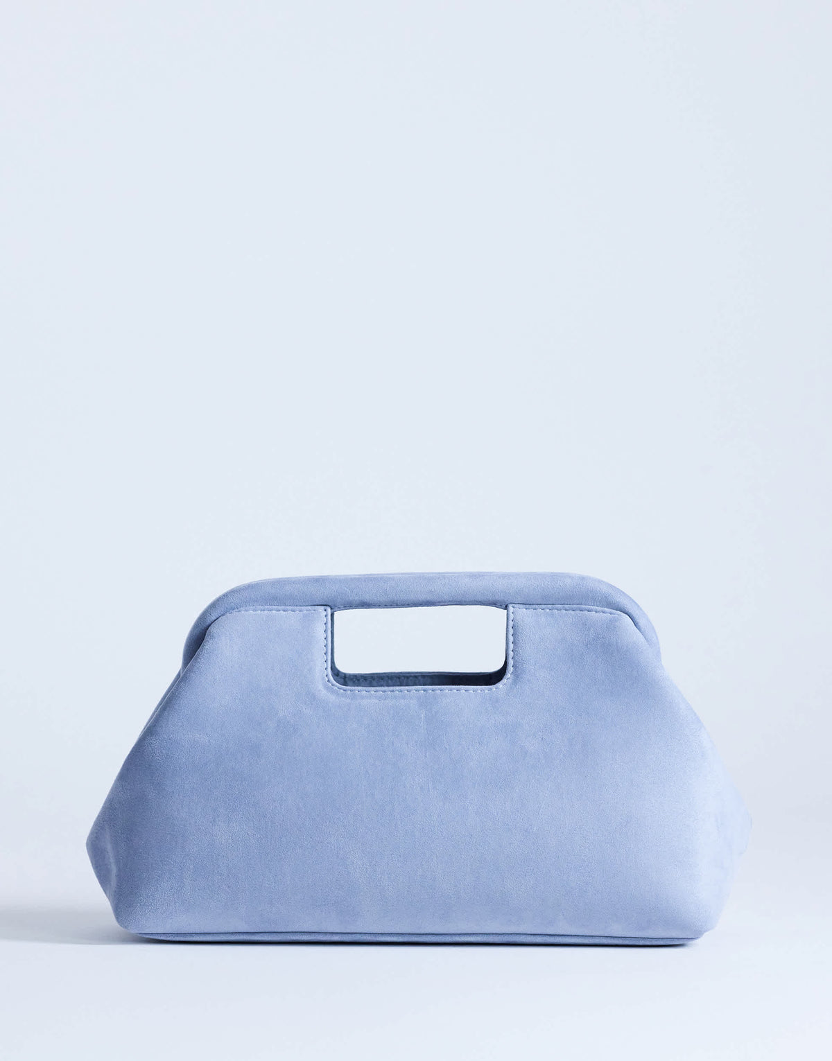 Topshop Gordan clutch with handle in blue
