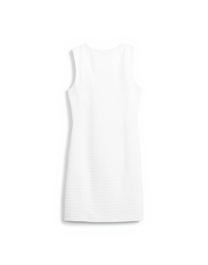 Topshop broderie twist shoulder mini dress in white