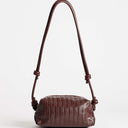 Topshop Samara small weave cross body bag in tan