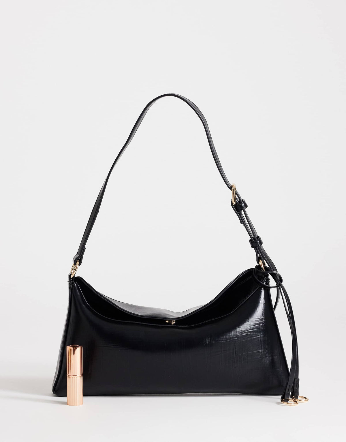Topshop Annabel small shoulder bag in black