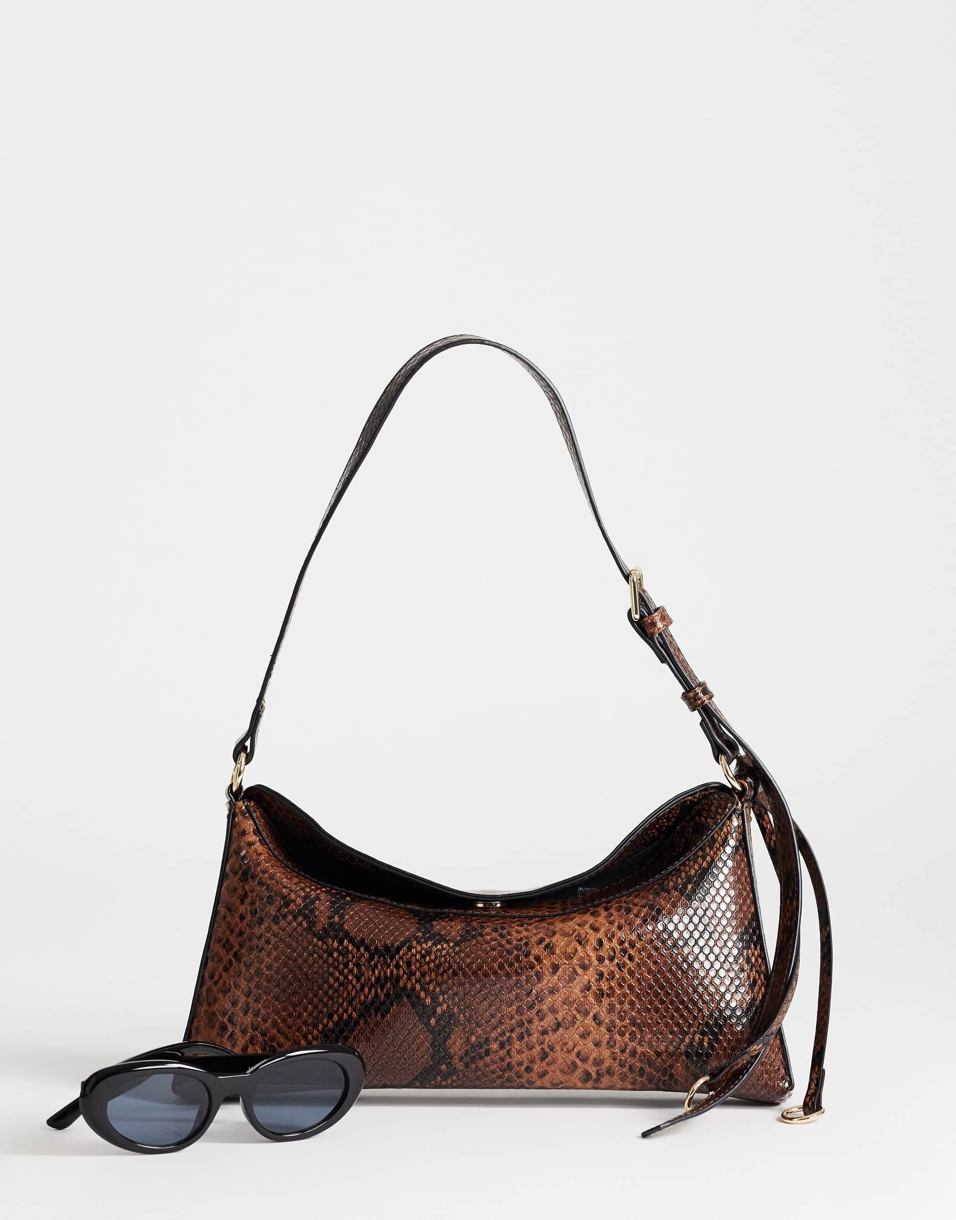 Topshop Annabel shoulder bag in snake