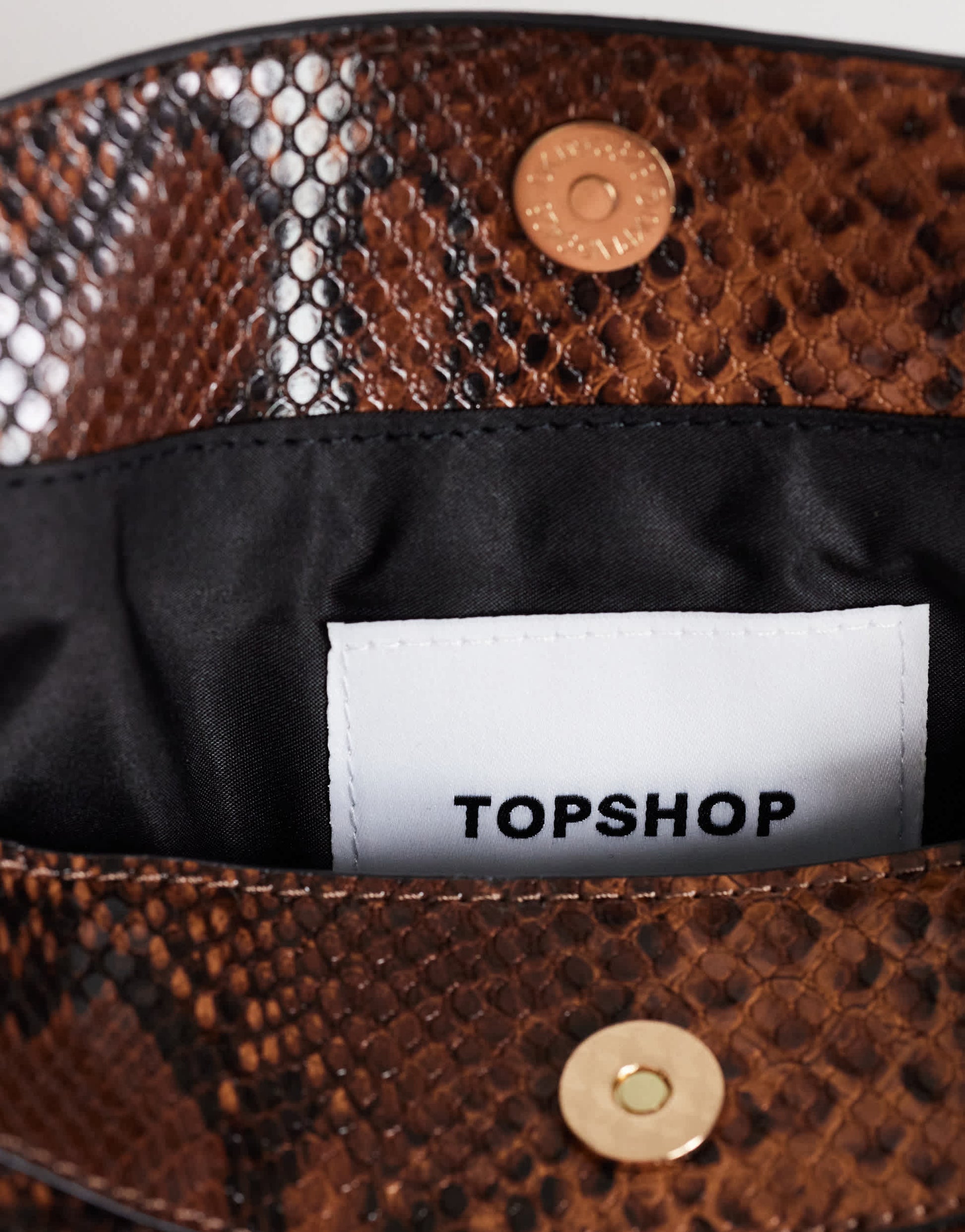 Topshop Annabel shoulder bag in snake
