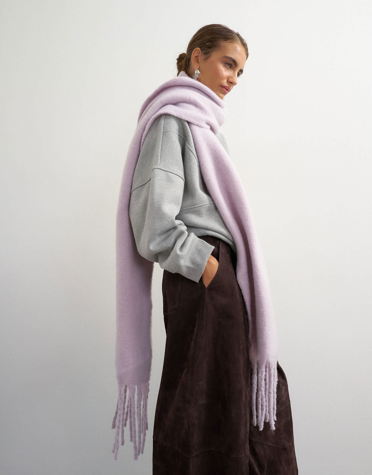 Topshop Sydney blanket scarf in lilac