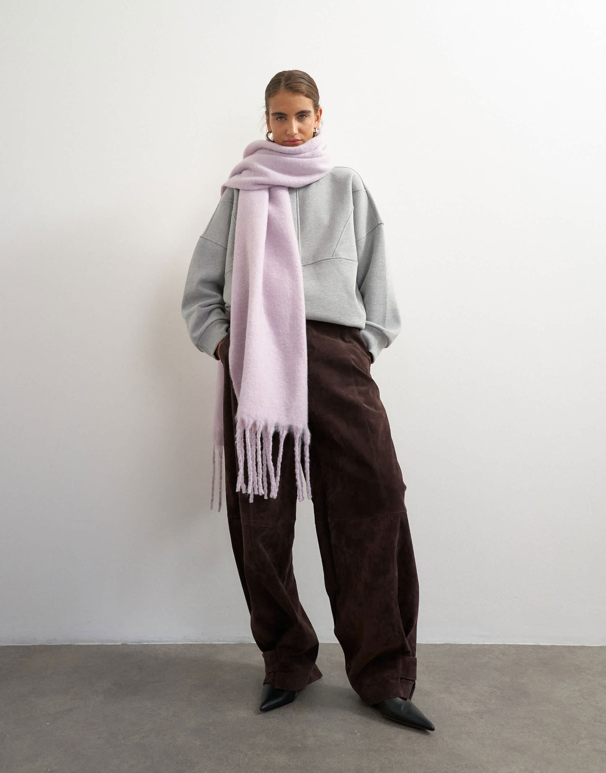Topshop Sydney blanket scarf in lilac
