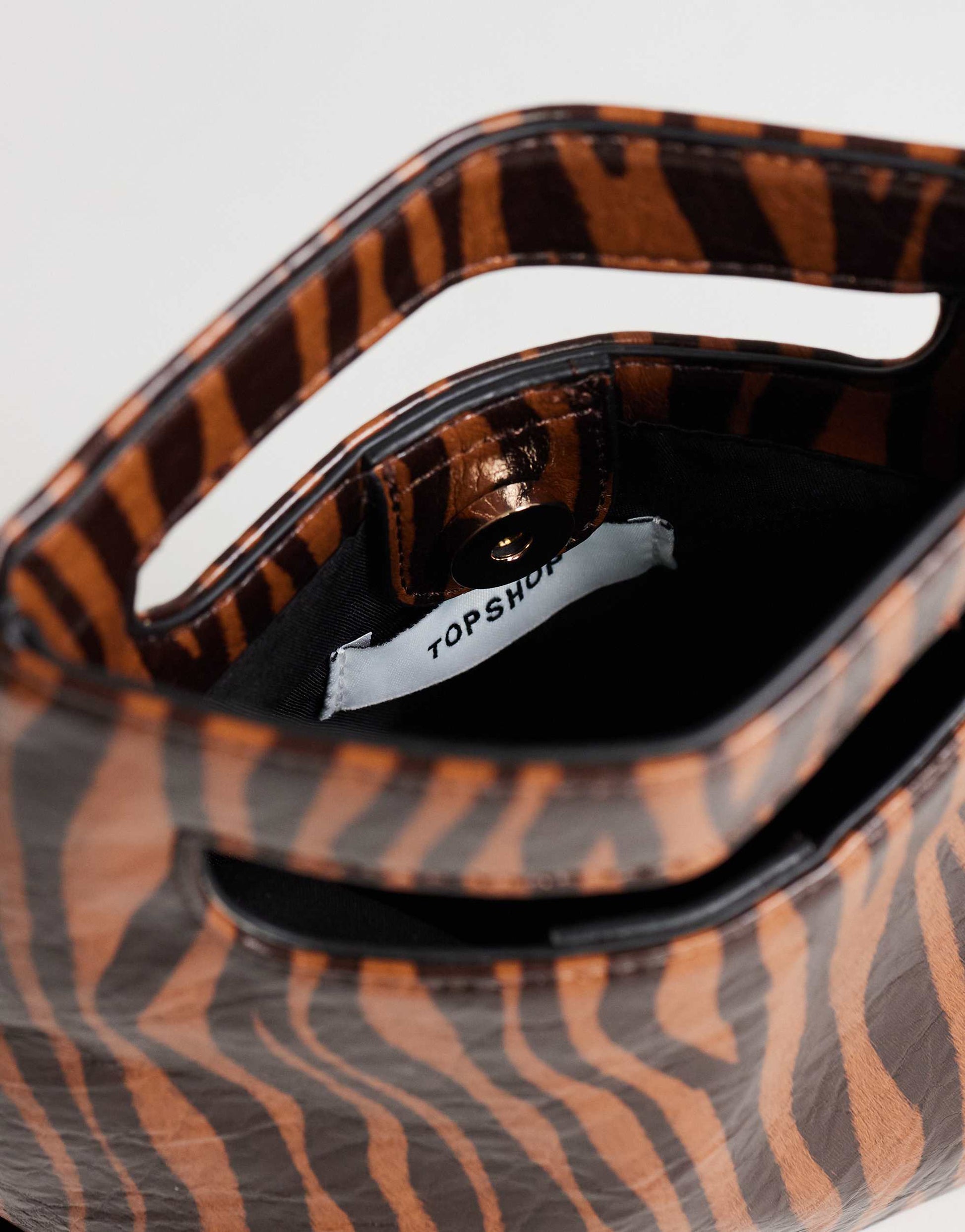 Topshop Stella grab bag in tiger
