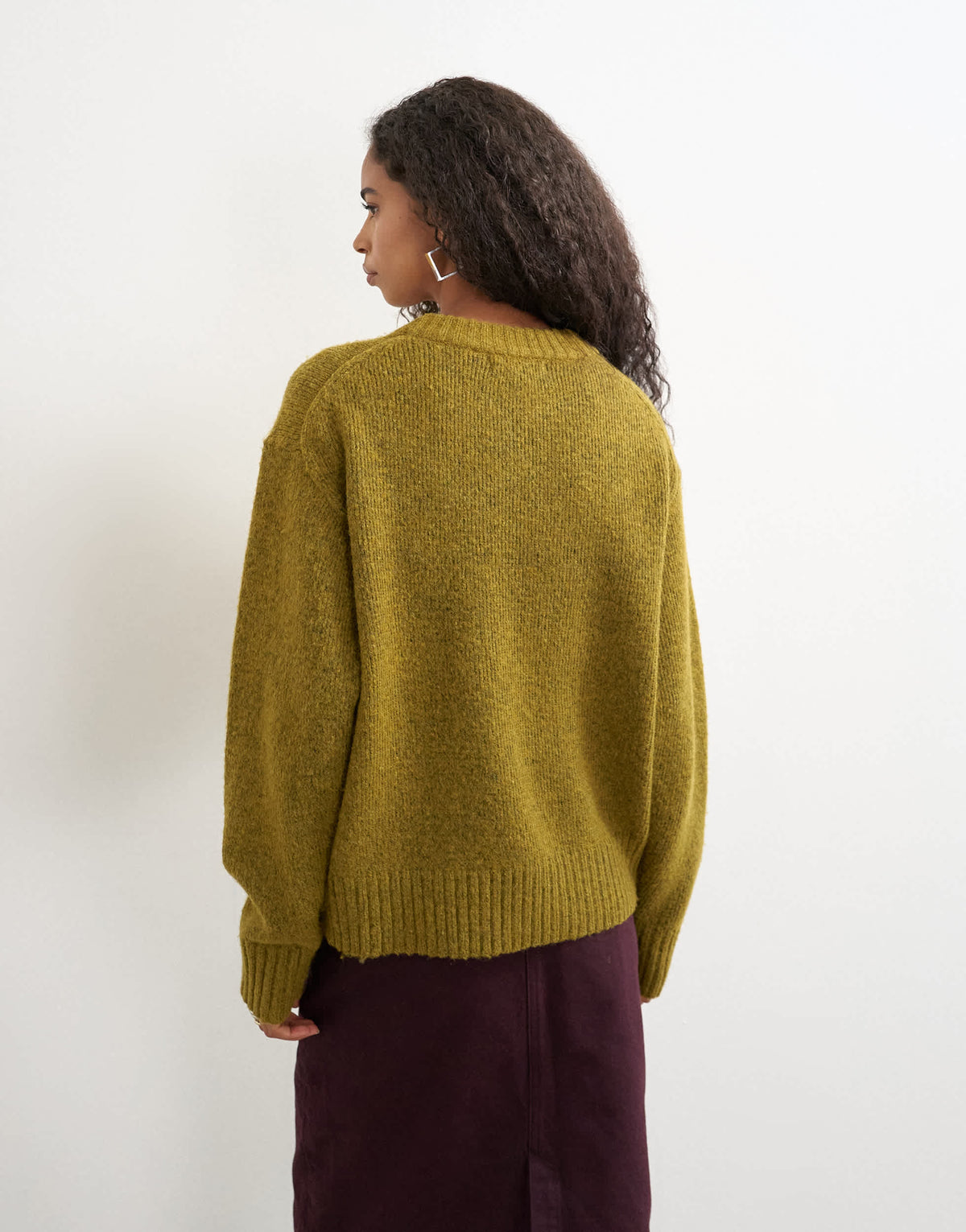 Topshop knitted pocket jumper in corn