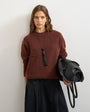 Topshop knitted pocket jumper in cinnamon
