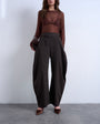 Topshop stripe tailored barrel leg trouser