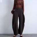 Topshop stripe tailored barrel leg trouser