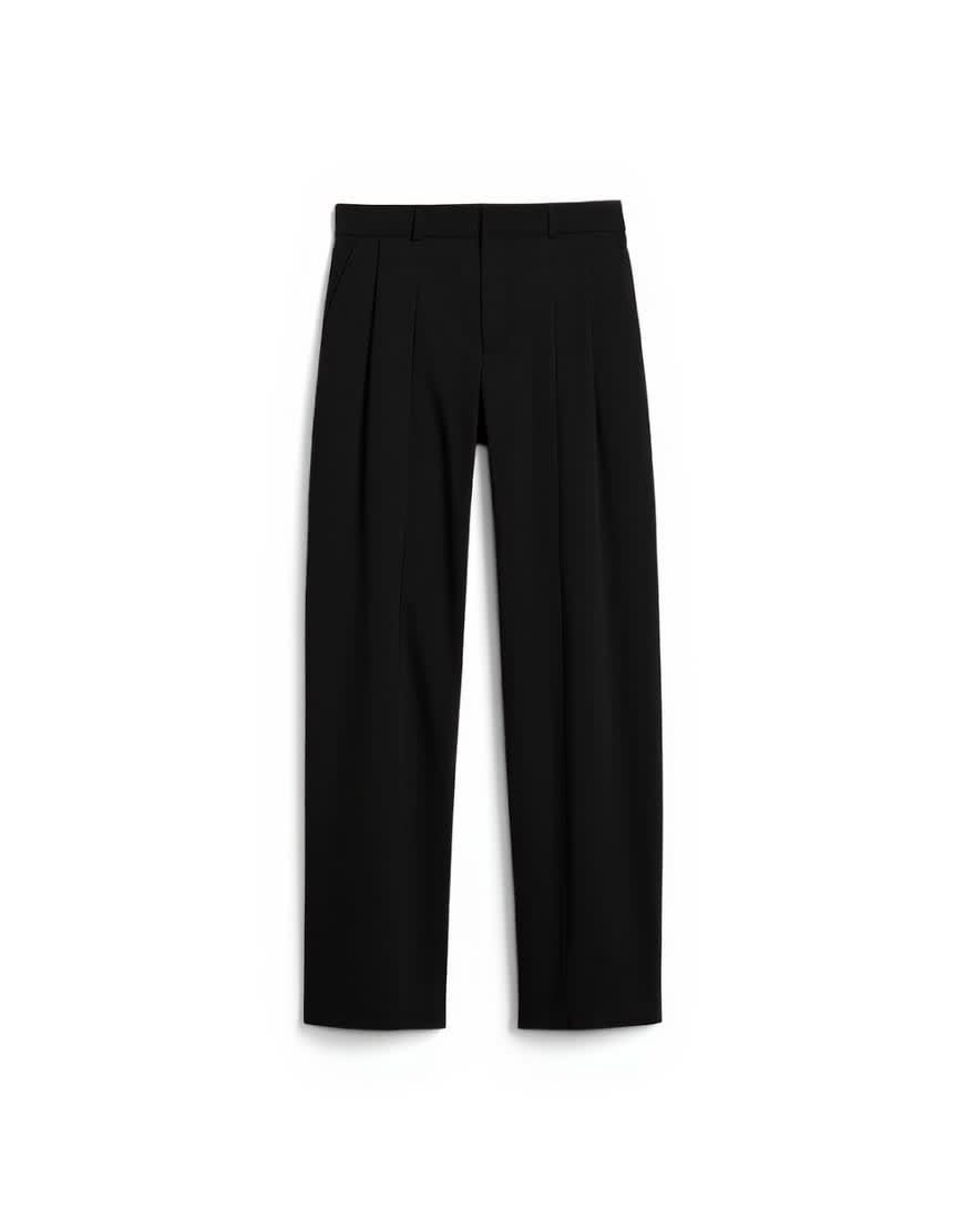 Topshop co ord barrel trouser in black