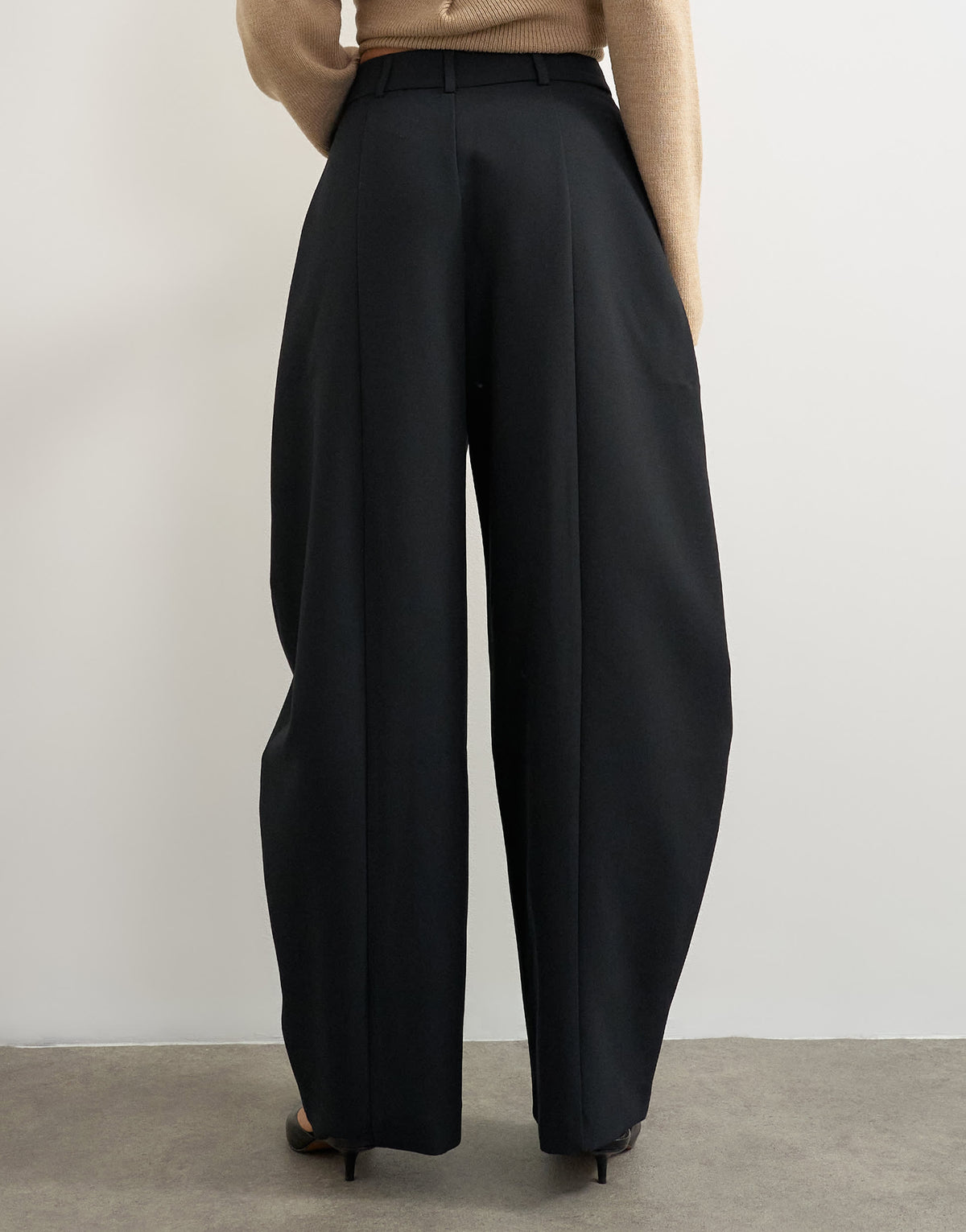 Topshop co ord barrel trouser in black