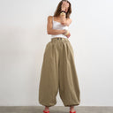 Topshop check extreme balloon trouser in neutral