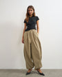 Topshop check extreme balloon trouser in neutral