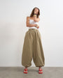 Topshop check extreme balloon trouser in neutral