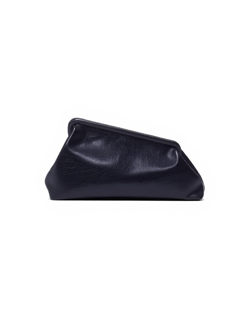 Topshop Anna medium angular clutch bag in black