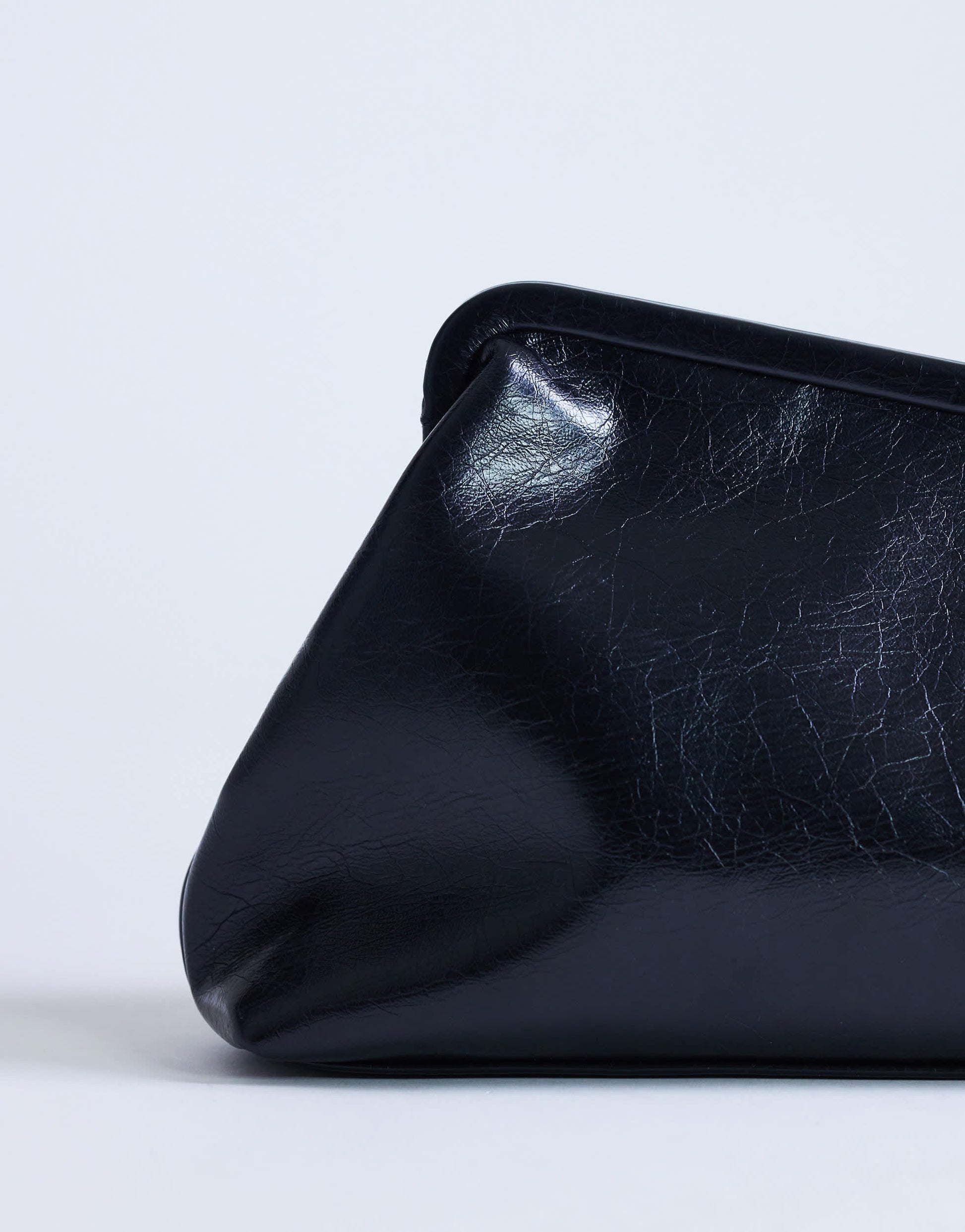 Topshop Anna medium angular clutch bag in black