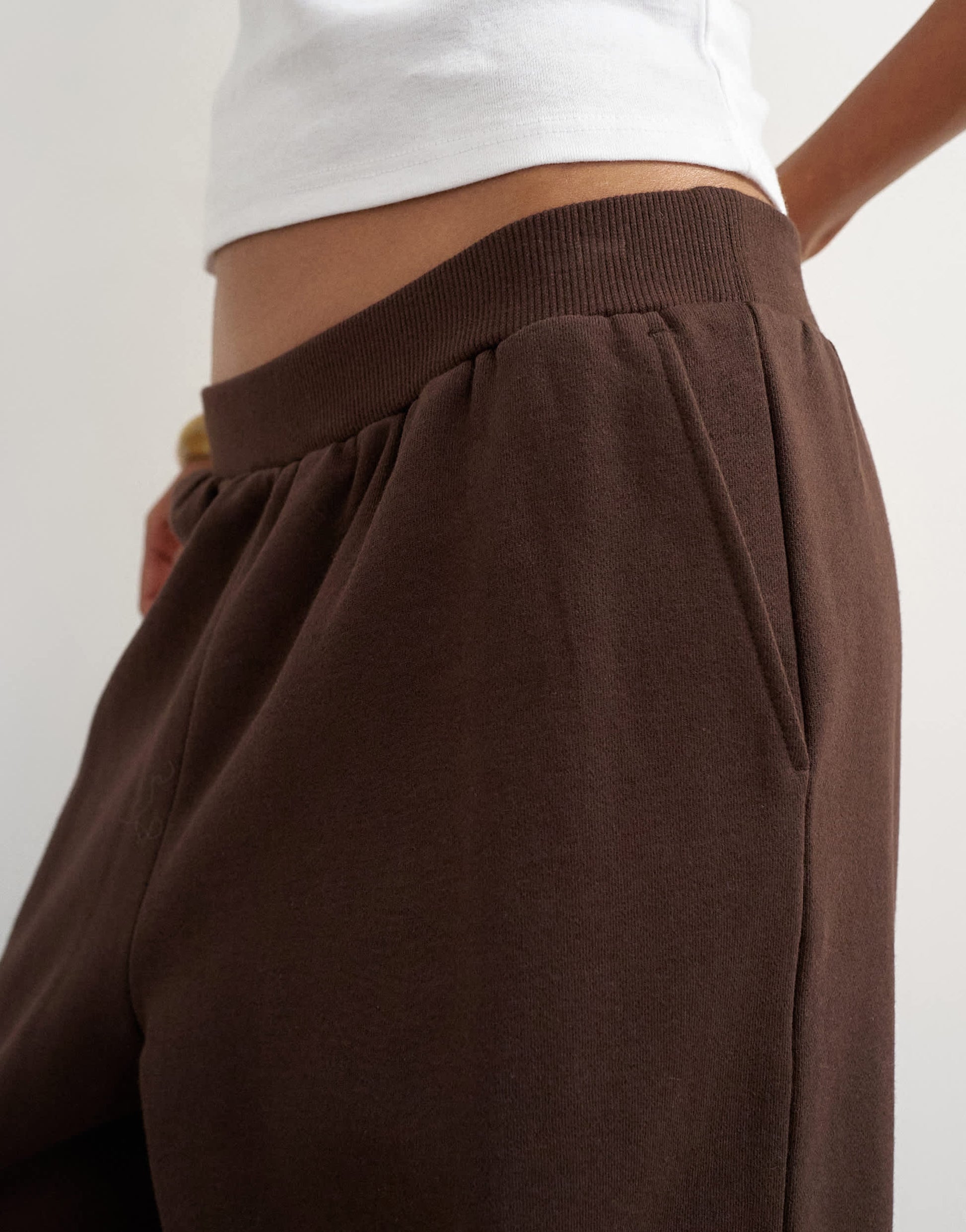 Topshop barrel leg jogger in chocolate