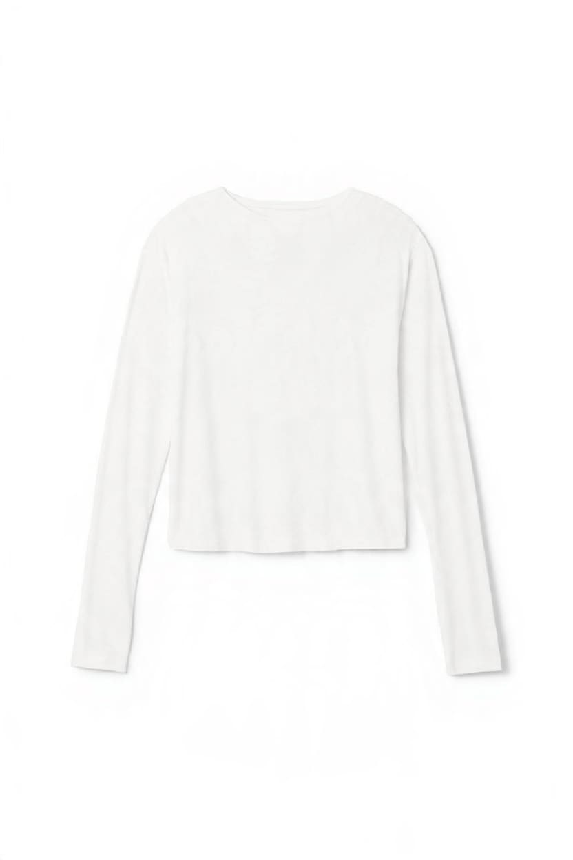 Topshop long sleeve everyday tee in white