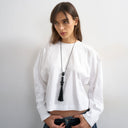 Topshop raglan cinch cuff long sleeve top in ivory