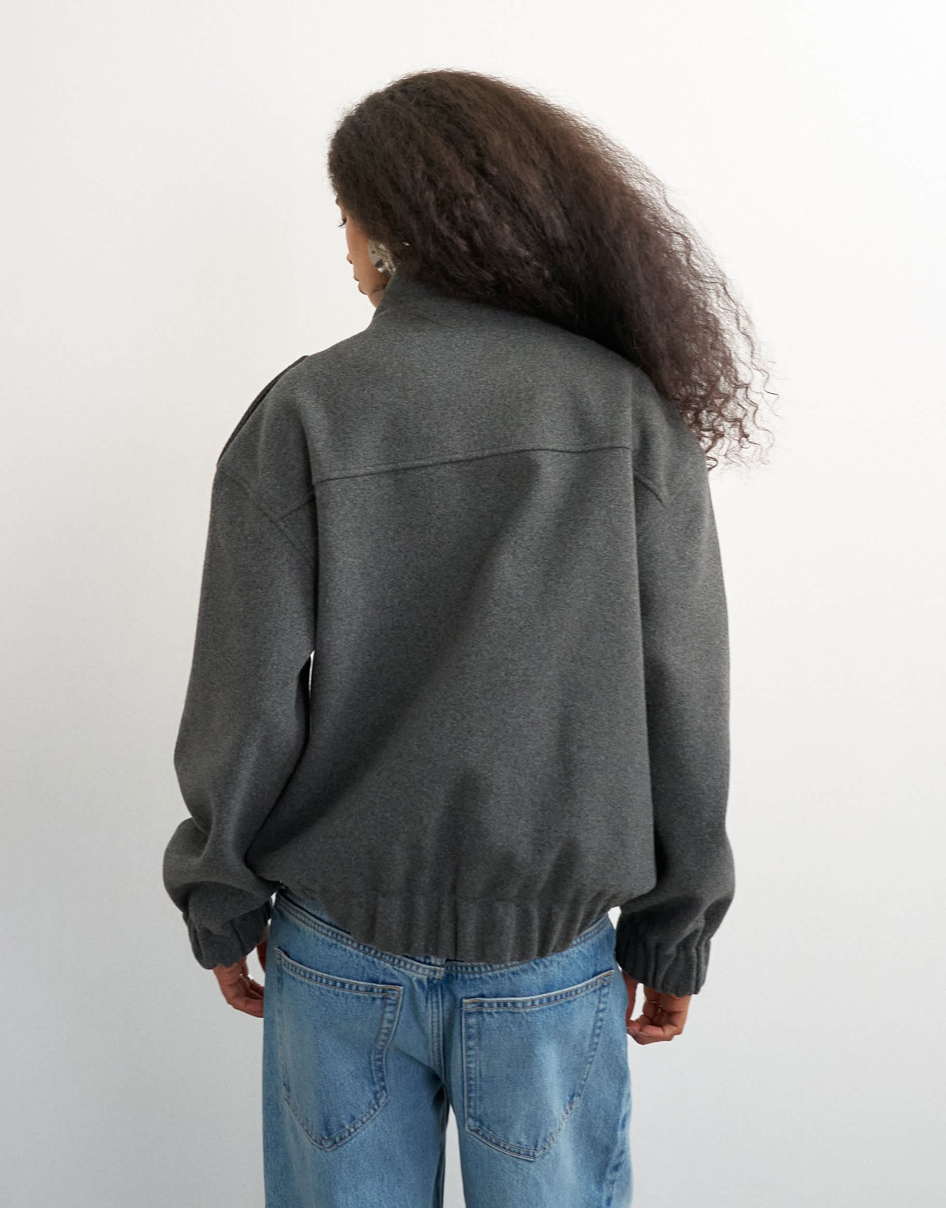 Topshop formal bomber in grey