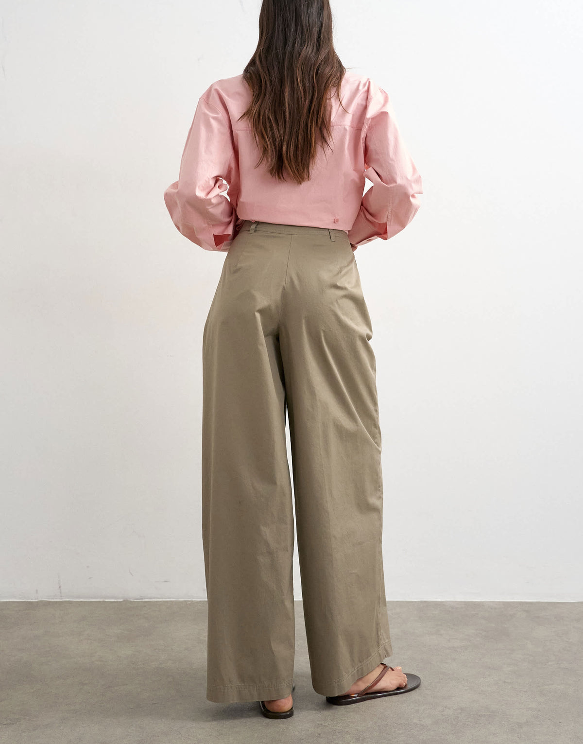 Topshop smart casual techy wrap buckle detail trouser in mushroom