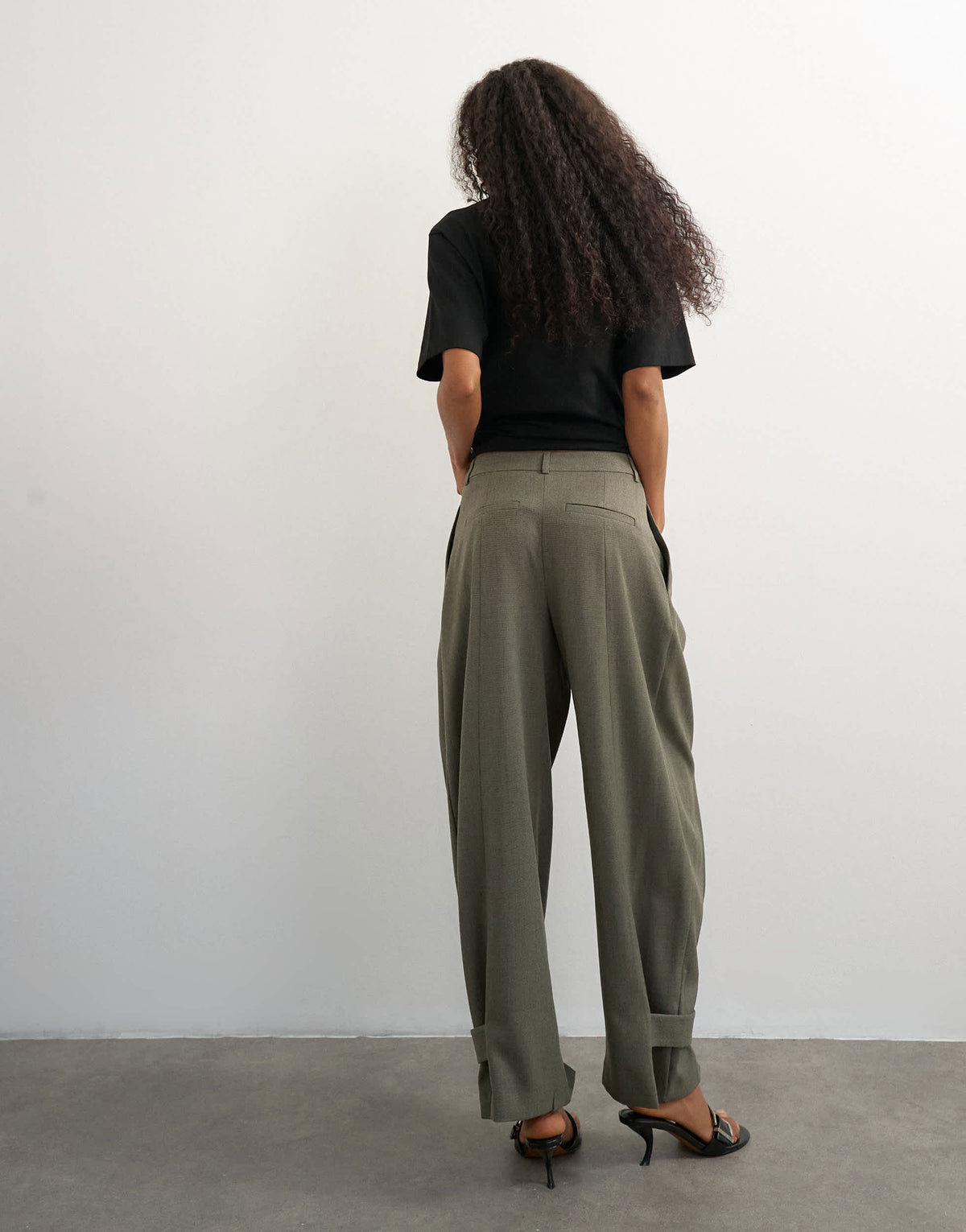 Topshop co ord ovoid tab hem tailored trouser in stone