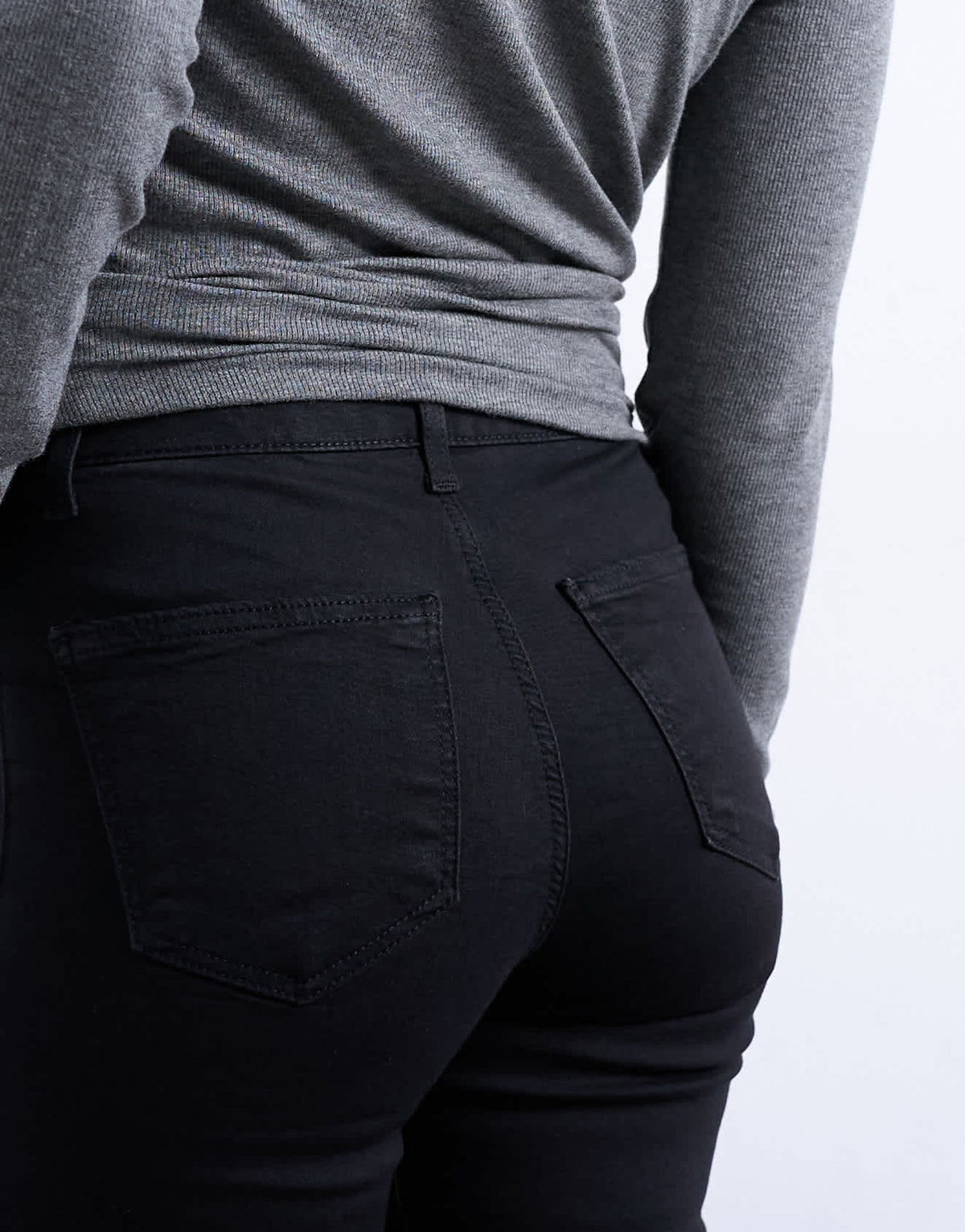 Topshop Petite Joni high rise skinny jean in black