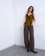 Topshop mid rise jean in chocolate