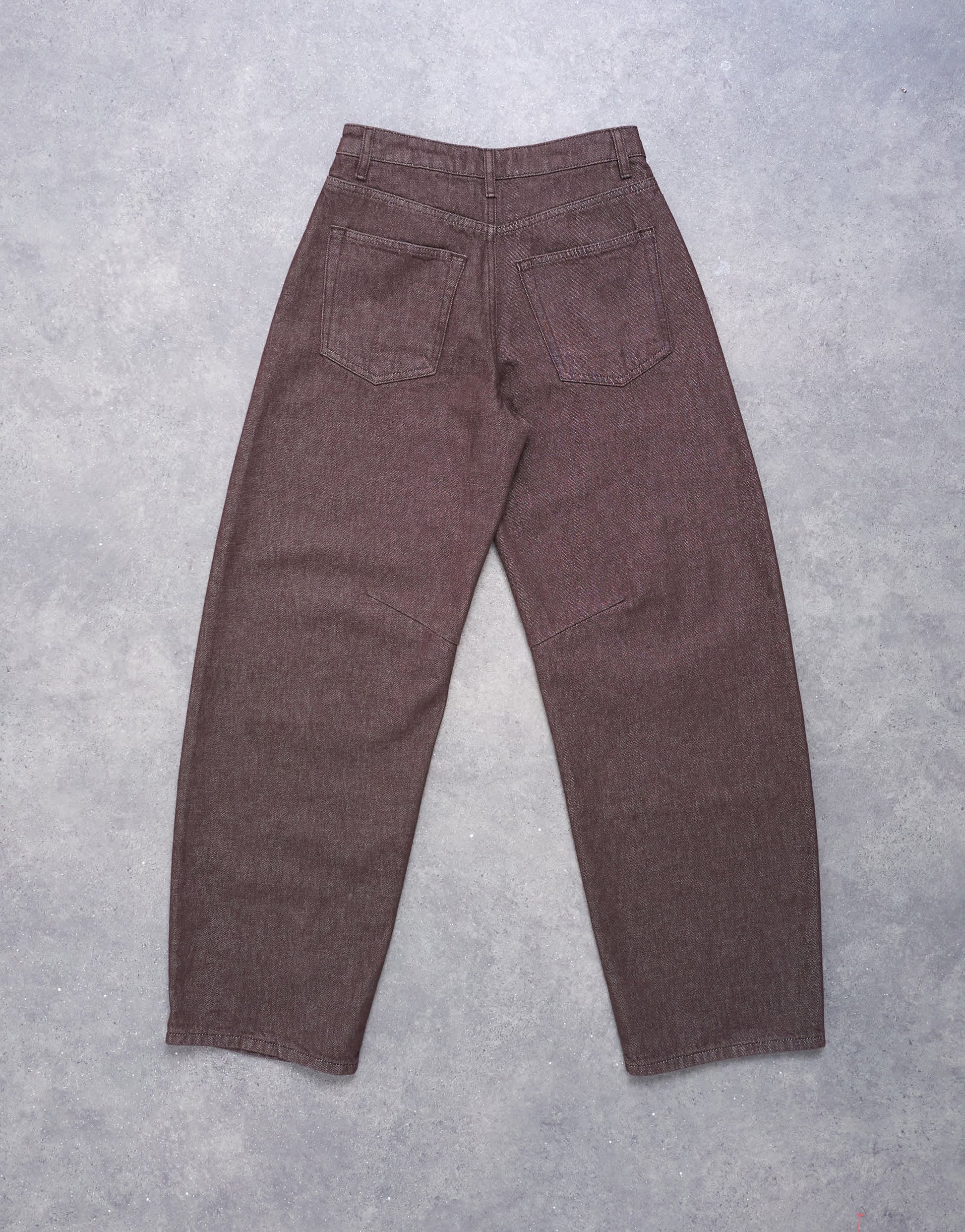 Topshop Barrel mid rise jean in chocolate