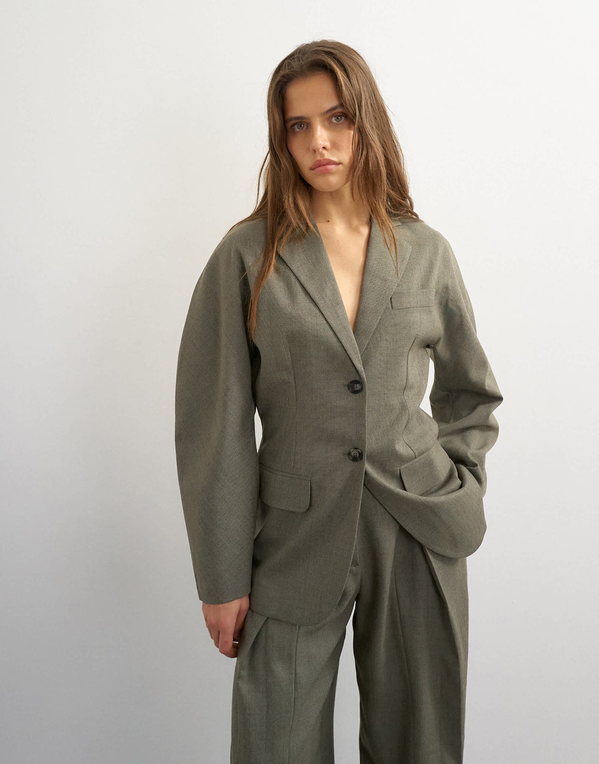 Topshop co ord ovoid sleeve soft silhouette blazer