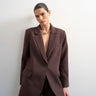 Topshop Blazer-Set mit zwei Knöpfen und lockerer Passform in Schokoladenbraun