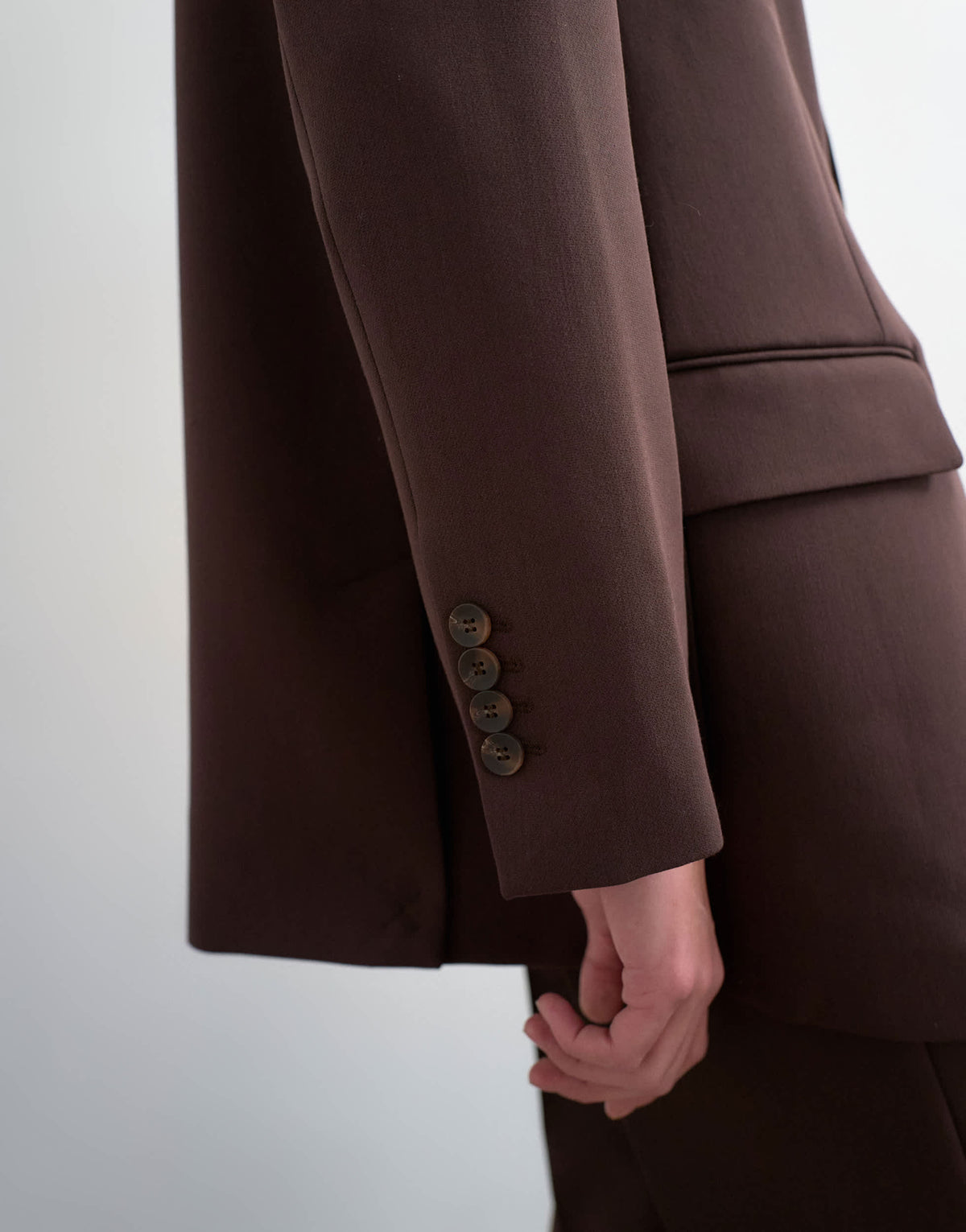 Topshop co ord 2 button relaxed fit blazer in chocolate