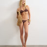 Topshop Sophie triangle bikini top in brown