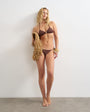 Topshop Sophie triangle bikini top in brown