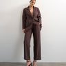 Ensemble Topshop, pantalon droit taille mi-haute couleur chocolat