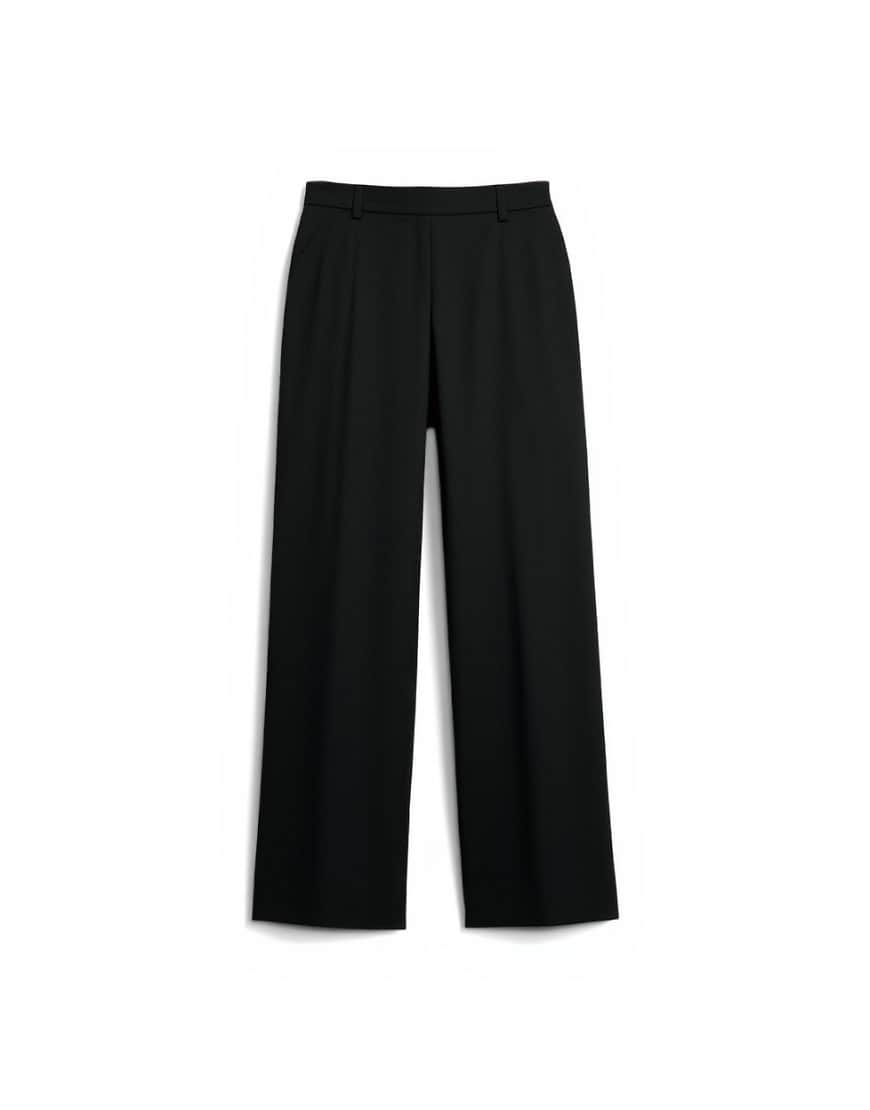 Topshop tailored barrel trouser in black