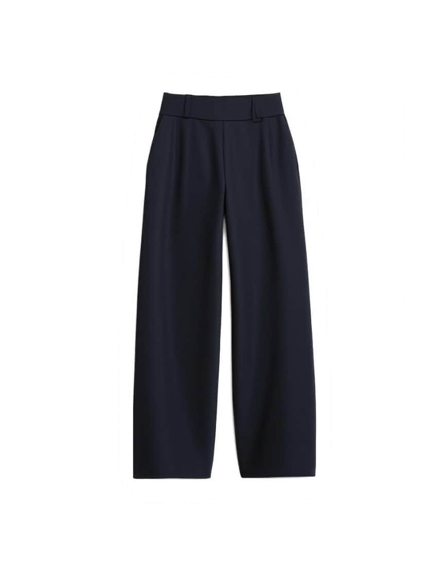 Topshop tailored barrel trouser in navy